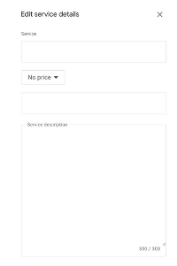 Google My Business Add Service Form